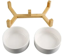 Dehner Lieblinge Keramiknapf-Set, creme, 2 x 700 ml Hot