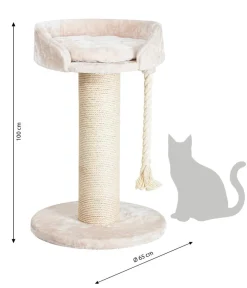 Dehner Lieblinge Kratzbäume & Kratzmöbel - Kratzbaum Aurelio, ca. B65/H100/T65 cm Creme