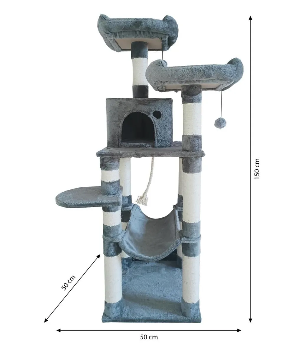 Dehner Lieblinge Kratzbäume & Kratzmöbel - Kratzbaum Akiro, ca. B50/H150/T50 cm