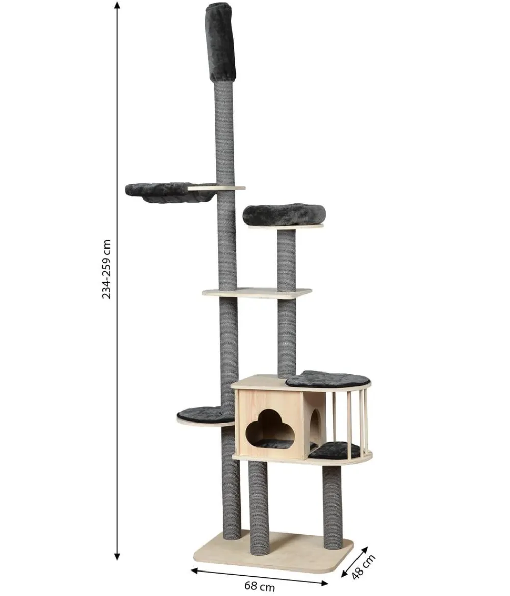 Dehner Lieblinge Kratzbäume & Kratzmöbel - Kratzbaum Bombay, , ca. B68/H234-259/T48 cm