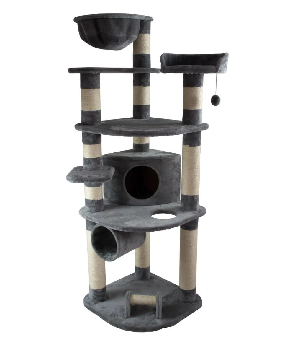 Dehner Lieblinge Kratzbaum Edda, ca. B60/H180/T60 cm Grau Hot