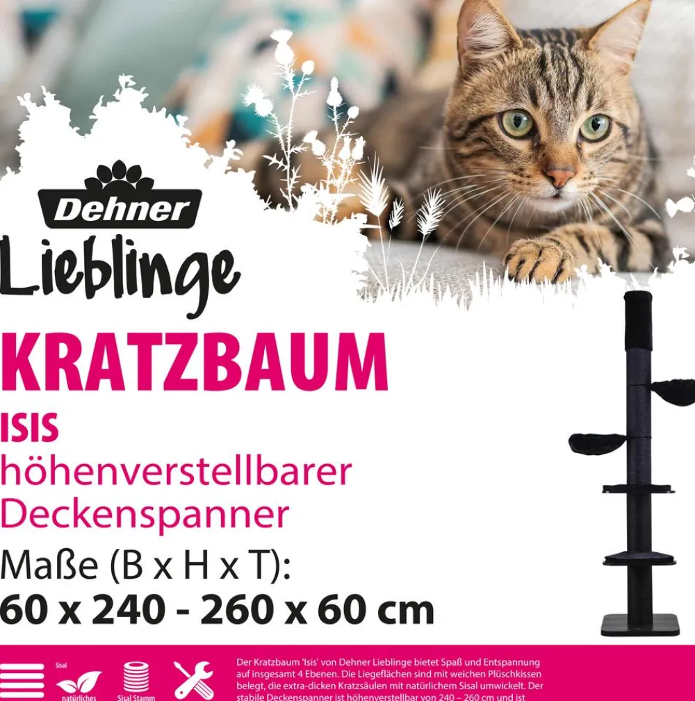 Dehner Lieblinge Kratzbäume & Kratzmöbel > Kratzbaum Isis, , ca. B60/H240-260/T60 cm