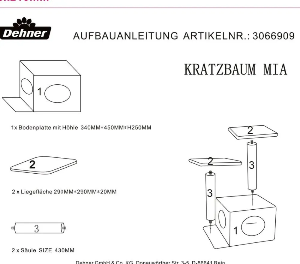Dehner Lieblinge Kratzbäume & Kratzmöbel - Kratzbaum Mia
