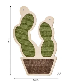 Dehner Lieblinge Kratzbäume & Kratzmöbel - Kratzbrett Kaktus, /, ca. B32,5/H51/T1,5 cm
