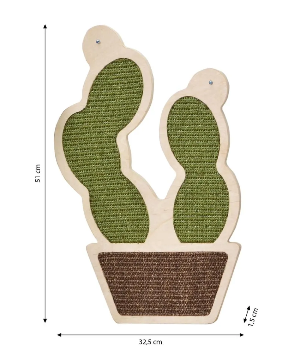 Dehner Lieblinge Kratzbäume & Kratzmöbel - Kratzbrett Kaktus, /, ca. B32,5/H51/T1,5 cm