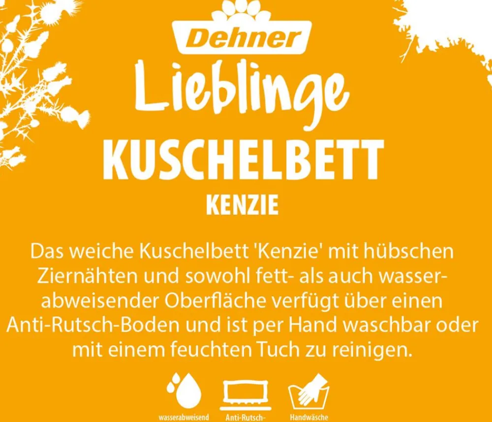 Dehner Lieblinge Hundebetten & Körbe|Katzenbetten & Katzenkissen > Kuchebett Kenzie, rechteckig,