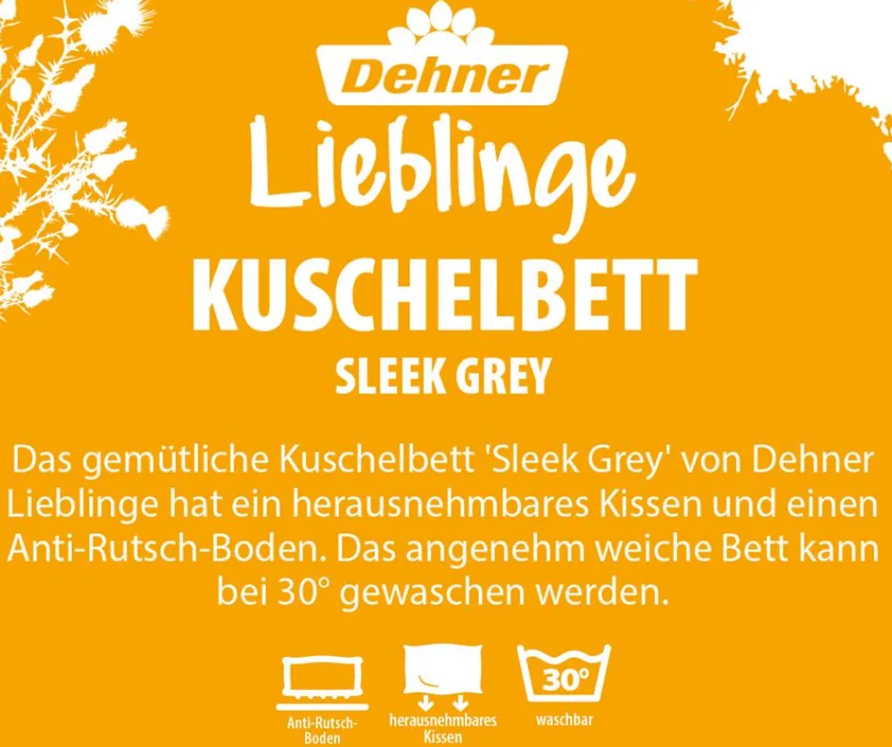 Dehner Lieblinge Hundebetten & Körbe|Katzenbetten & Katzenkissen > Kuchelbett leek, rechteckig