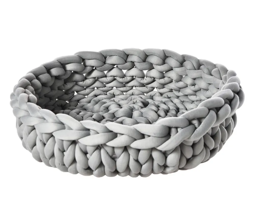 Dehner Lieblinge Kuschelbett Chiara, rund, Grau Discount