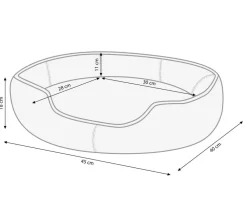 Dehner Lieblinge Hundebetten & Körbe|Katzenbetten & Katzenkissen > Kuchelbett Linette, oval, alt
