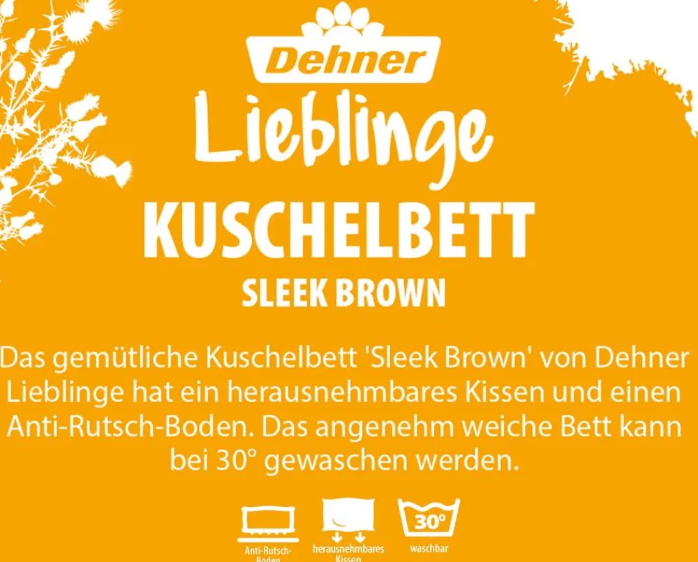 Dehner Lieblinge Kuchelbett leek, rechteckig Beige New