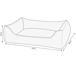 Dehner Lieblinge Kuchebett Cyru, rechteckig, Blau Discount