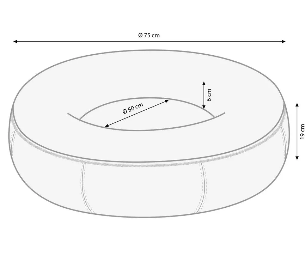 Dehner Lieblinge Hundebetten & Körbe|Katzenbetten & Katzenkissen - Kuschelbett Cora, rund, , ca. B75/H19/T75 cm Braun