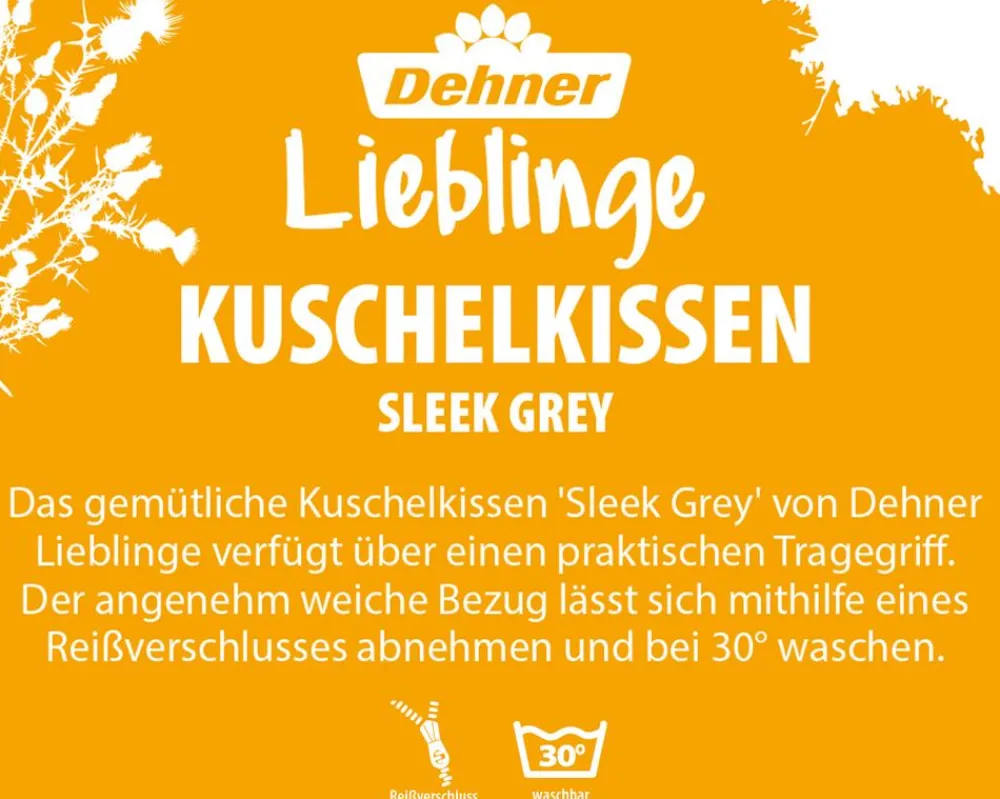Dehner Lieblinge Kuchelkien leek, rund Dunkelgrau Outlet