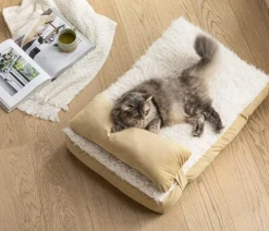 Dehner Lieblinge Kuschekissen Duchesse, rechteckig Beige Discount