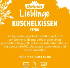 Dehner Lieblinge Hundekissen|Katzenbetten & Katzenkissen > Kuschelkissen Flynn, rund, ca. Ø60/H15 cm
