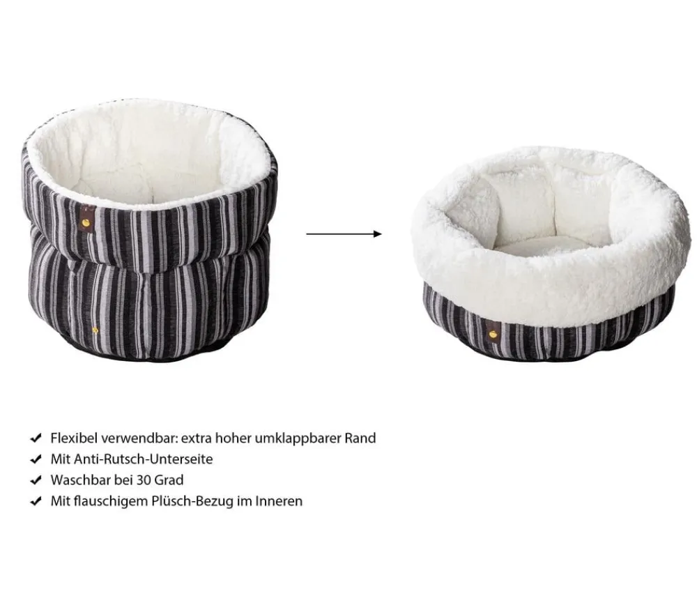 Dehner Lieblinge Kuschelnest Alva, rund, ca. Ø43/H26-32 cm Clearance