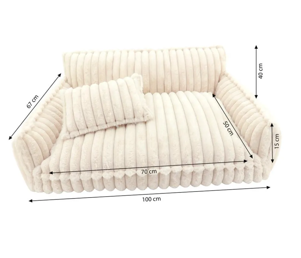 Dehner Lieblinge Kuschelsofa Arctica, rechteckig, , ca. B100/H40/T67 cm Beige Discount
