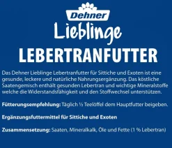 Dehner Lieblinge Vogelfutter & Snacks - Lebertranfutter für Sittiche und Exoten, 20 g