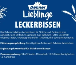 Dehner Lieblinge Leckerbissen für Sittiche und Exoten, 20 g Best