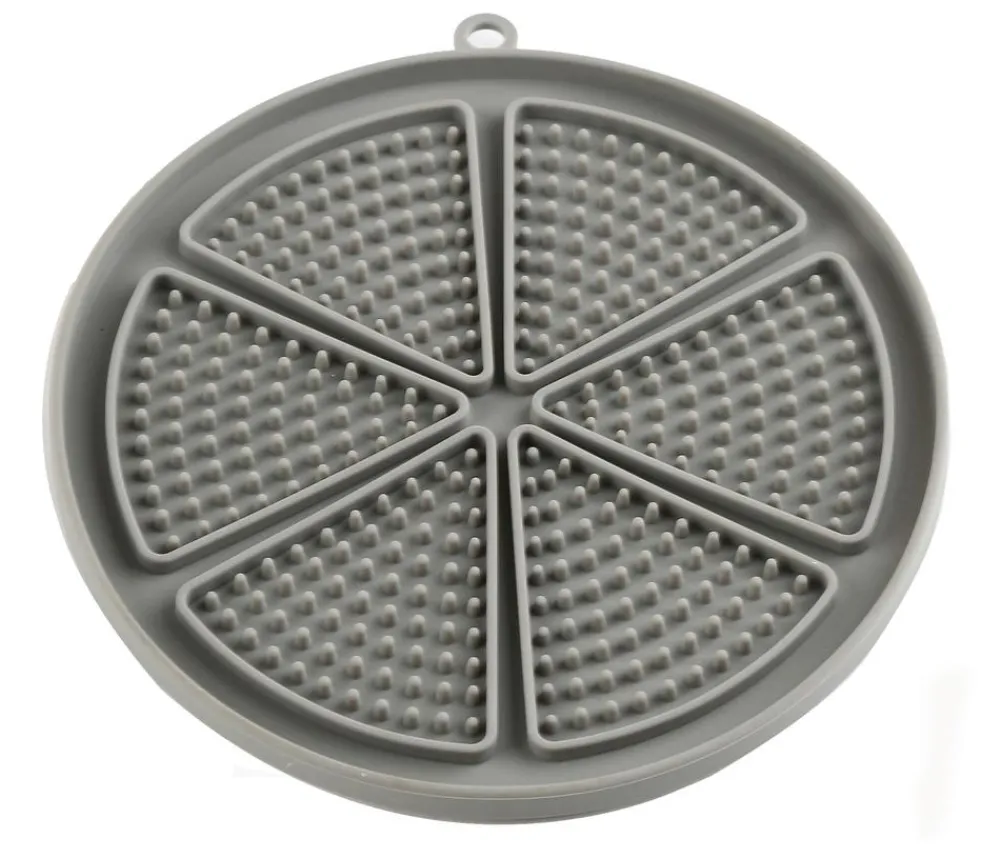 Dehner Lieblinge Hundenäpfe & Tränken|Katzennäpfe & Tränken - Leckmatte Jack, , ca. Ø18/H1,6 cm Grau