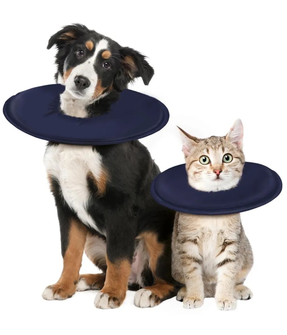 Dehner Lieblinge Katzenpflege|Artikel Zur Nachsorge - Leckschutzkragen für Hunde & Katzen Dunkelblau
