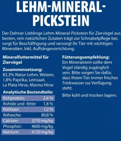 Dehner Lieblinge Vogelfutter & Snacks > Lehm-Mineral-Pickstein Gemüse, 100 g
