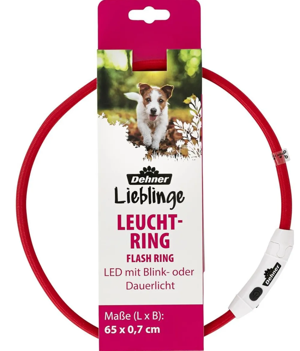 Dehner Lieblinge Leuchtring Flash Ring Rot New