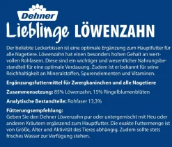 Dehner Lieblinge Nahrungsergänzung Kleintiere - Löwenzahn, 300 g