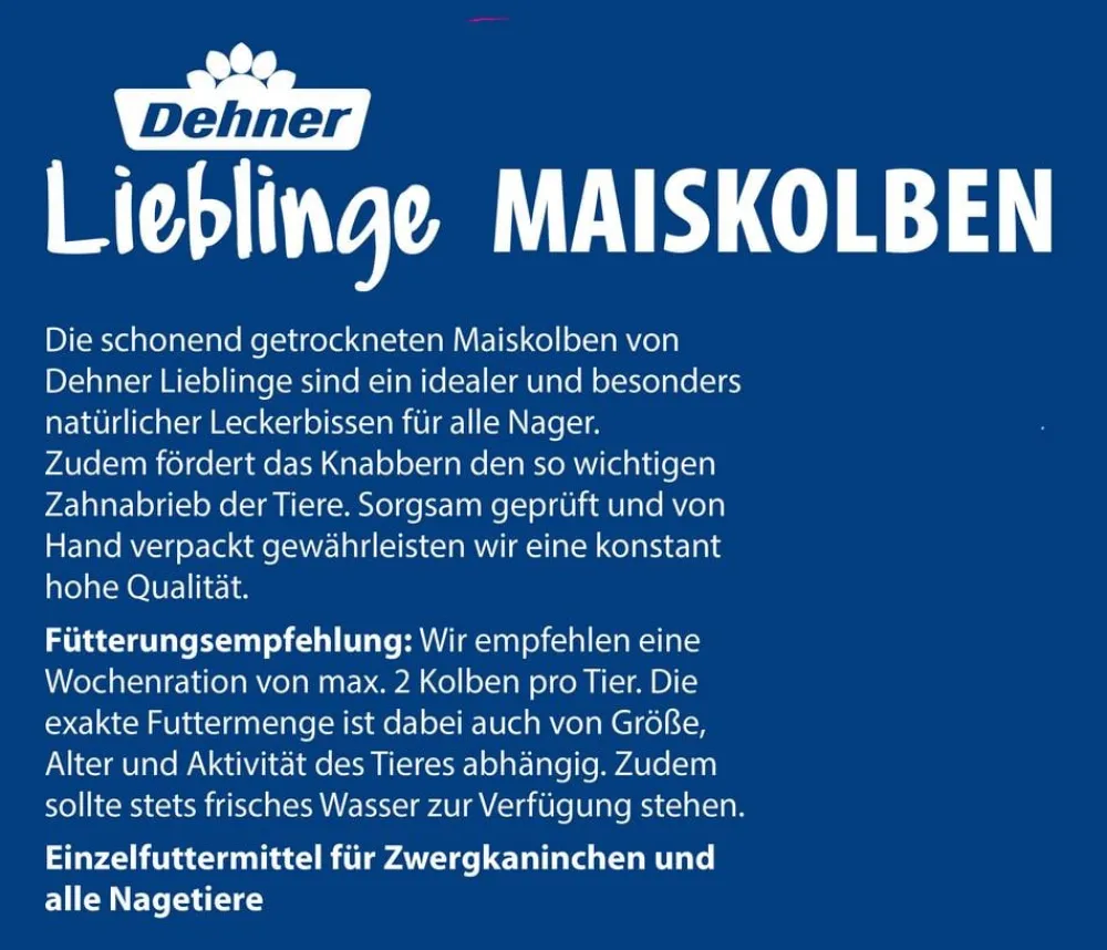 Dehner Lieblinge Nagersnacks - Maiskolben, 200 g