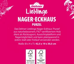 Dehner Lieblinge Mehr Kleintierbedarf - Nager-Eckhaus Purzel, B42,5/H19/T30,5 cm Natur
