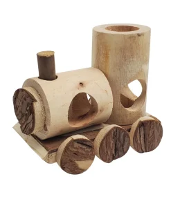 Dehner Lieblinge Mehr Kleintierbedarf - Nagerhaus Lokomotive, ca. B16,5/H14,5/T12 cm Braun