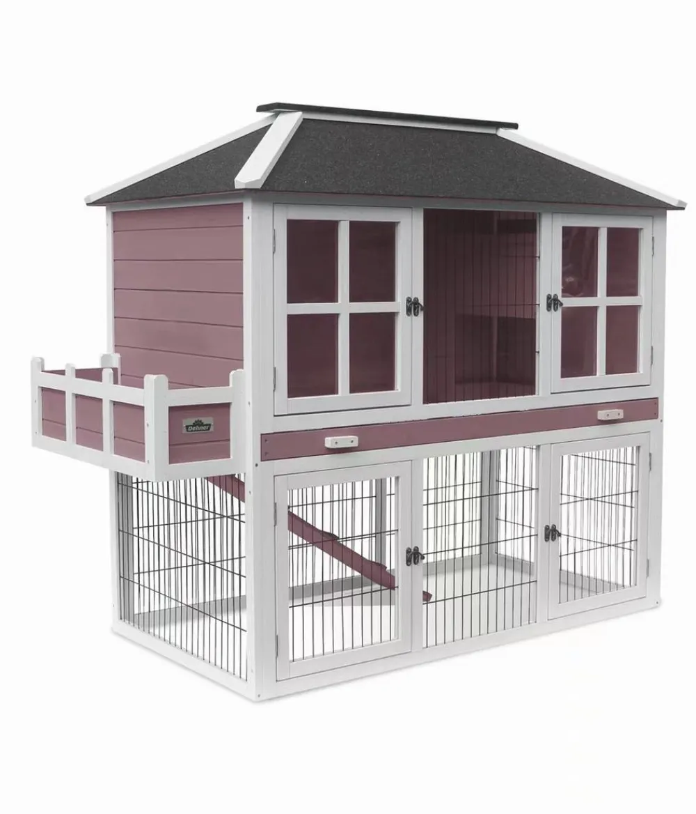 Dehner Lieblinge Nagerheim Palazzo, rotbraun, ca. B145/H121/T72 cm Dunkelrot Hot