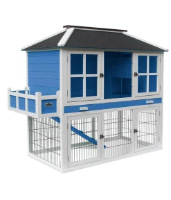 Dehner Lieblinge Nagerheim Palazzo, , ca. B145/H121/T72 cm Blau Outlet