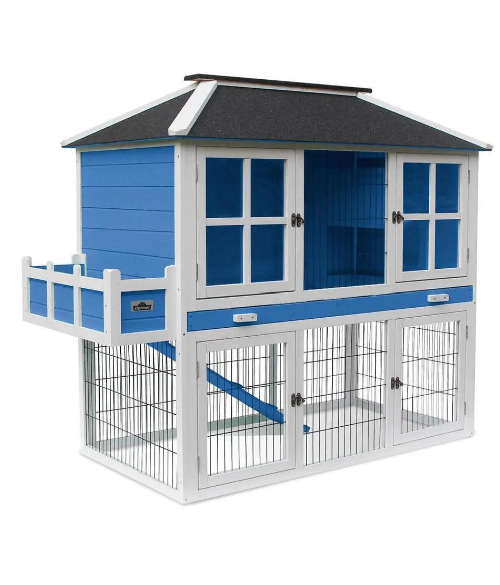 Dehner Lieblinge Nagerheim Palazzo, , ca. B145/H121/T72 cm Blau Outlet