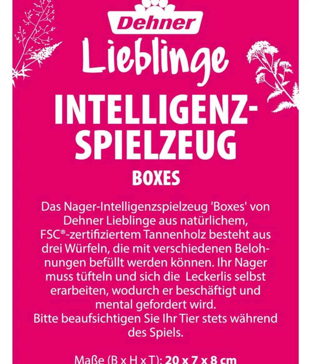 Dehner Lieblinge Nagerspielzeug - Nager-Intelligenzspielzeug Boxes, ca. B20/H7/T8 cm