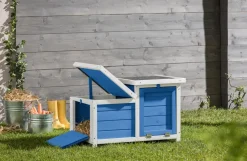 Dehner Lieblinge Mehr Kleintierbedarf - Nagerschlafhaus Teatro, blau, ca. B70/H45/T43 cm Türkis
