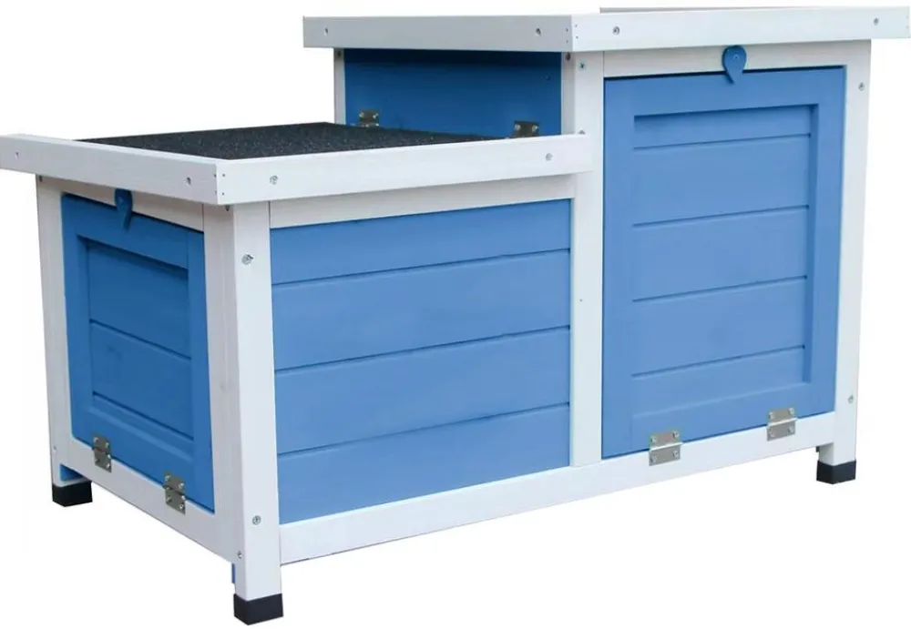 Dehner Lieblinge Mehr Kleintierbedarf - Nagerschlafhaus Teatro, blau, ca. B70/H45/T43 cm Türkis