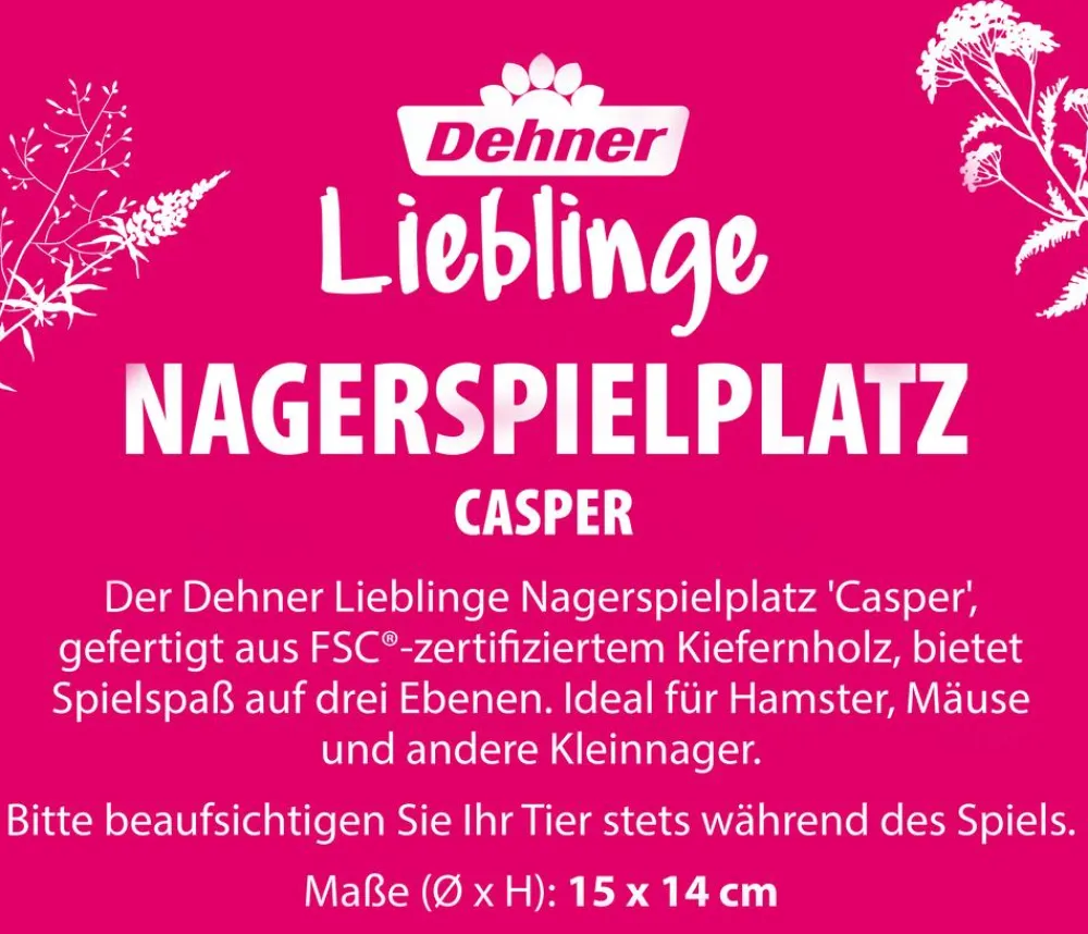 Dehner Lieblinge Nagerspielzeug > Nagerspielplatz Casper, ca. Ø15/H14 cm