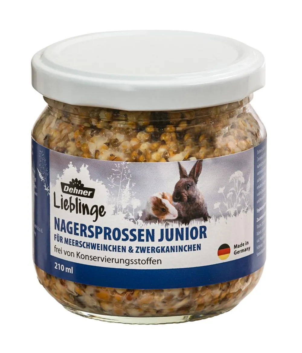 Dehner Lieblinge Nagersnacks - Nagersprossen für Meerschweinchen & Kaninchen, Junior, 210 ml
