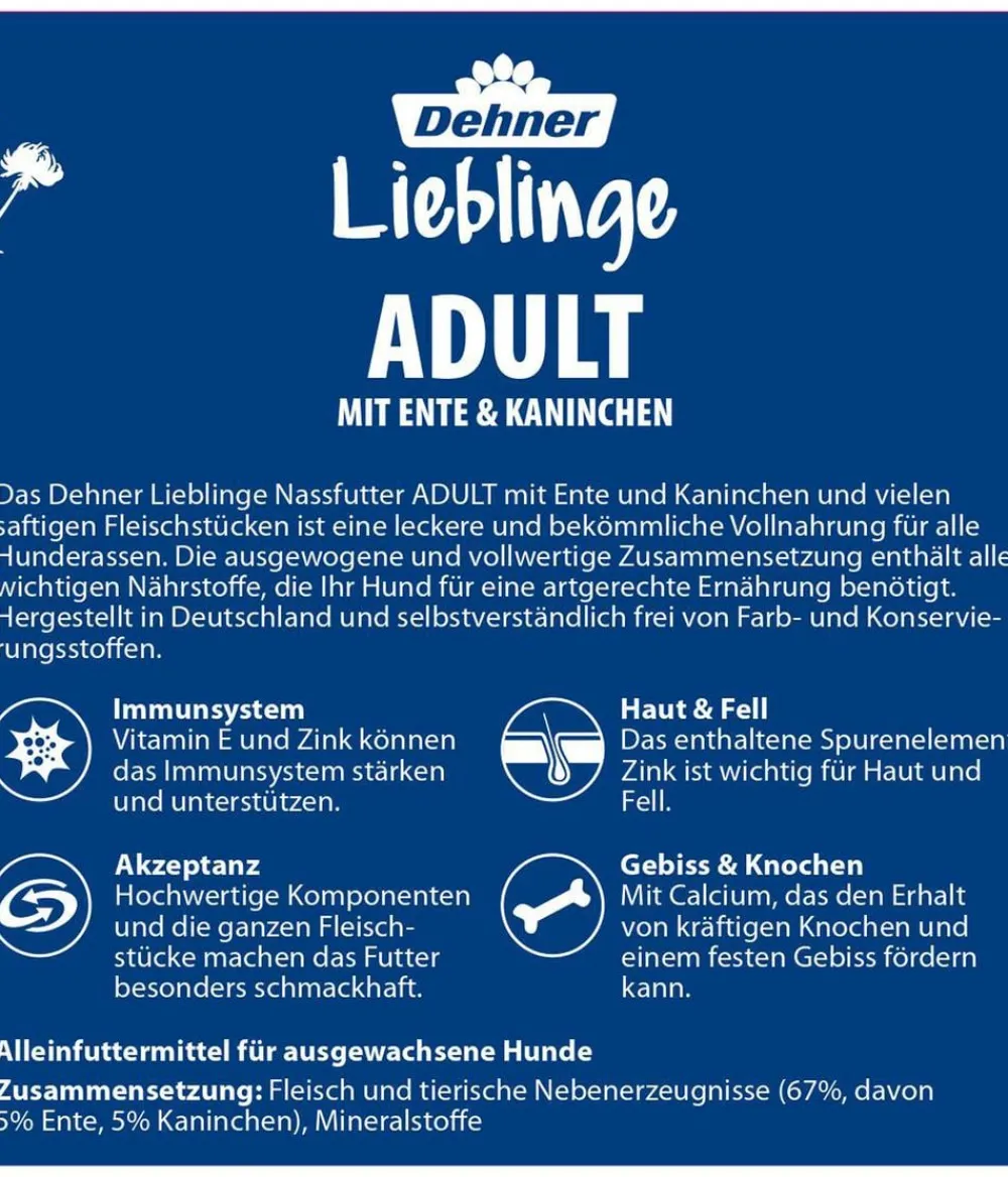 Dehner Lieblinge Nassfutter Hund > Nassfutter für Hunde Adult
