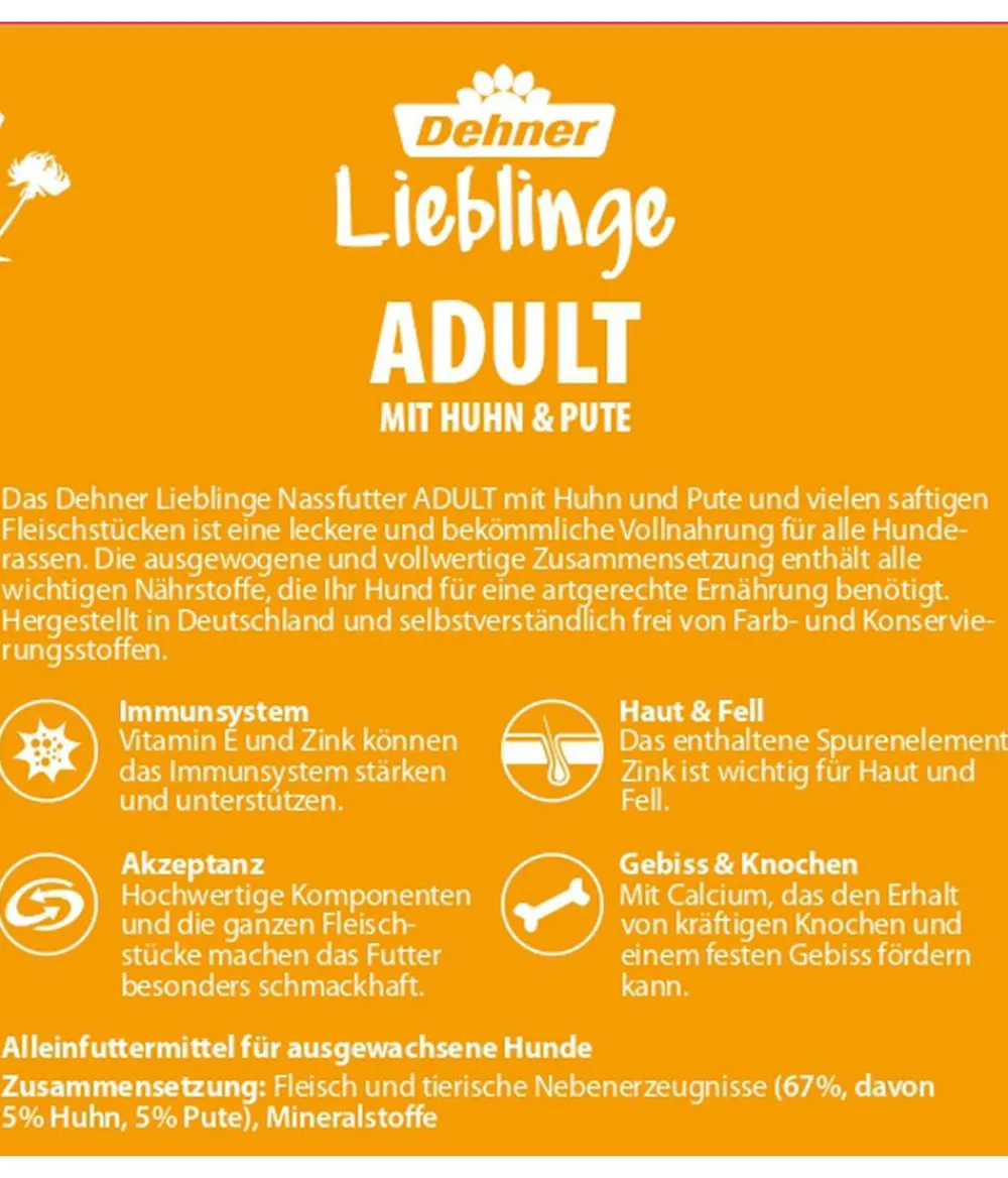 Dehner Lieblinge Nassfutter Hund > Nassfutter für Hunde Adult