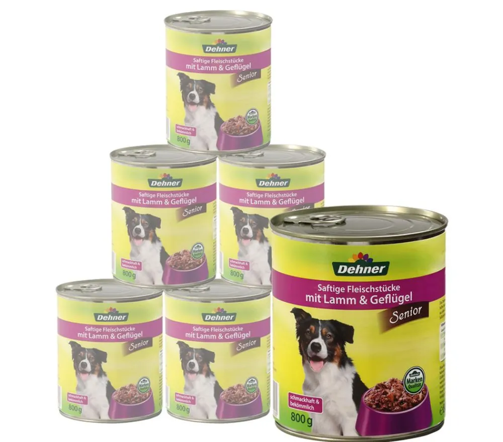 Dehner Lieblinge Nassfutter Hund > Nassfutter für Hunde Senior, Geflügel & Lamm, /800 g