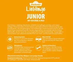 Dehner Lieblinge Nassfutter Hund - Nassfutter für Hunde Junior, Geflügel & Reis