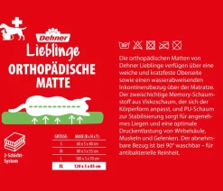 Dehner Lieblinge Orthopädiche Hundeatte onu, rechteckig, grau Schwarz Sale
