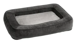 Dehner Lieblinge Orthopädisches Hundebett Sonus, rechteckig, grau Schwarz Discount