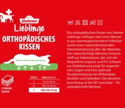Dehner Lieblinge Betten & Kissen|Hundekissen - Orthopädiche Hundekien onu, rechteckig Schwarz