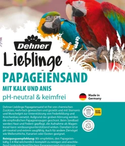 Dehner Lieblinge Vogelstreu & Pflege - Papageiensand, 5 kg