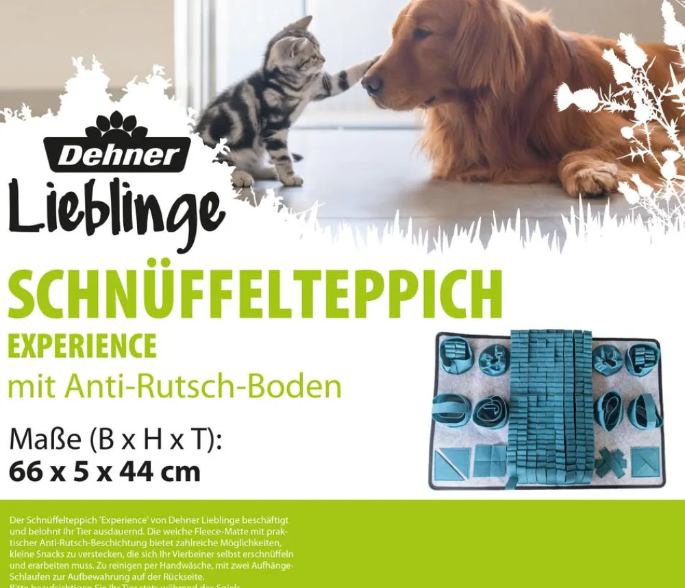Dehner Lieblinge Hundespielzeug|Katzenspielzeug > Schnüffelteppich Experience, ca. B66/H5/T44 cm