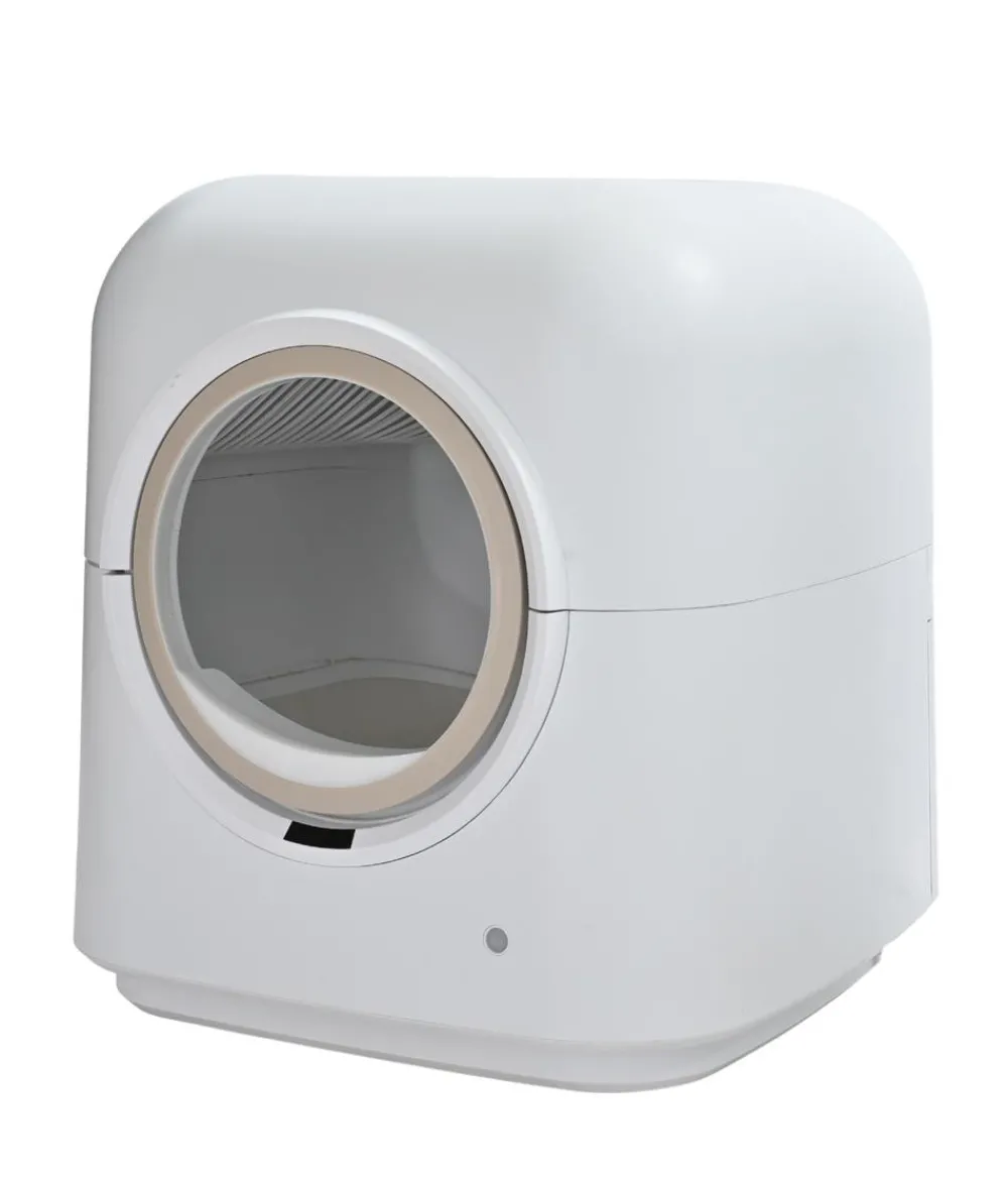 Dehner Lieblinge Katzenklo - Selbstreinigende Katzentoilette Celeste, ca. B54,3/H59,5/T54,3 cm Weiß