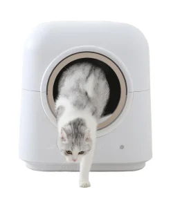 Dehner Lieblinge Katzenklo - Selbstreinigende Katzentoilette Celeste, ca. B54,3/H59,5/T54,3 cm Weiß